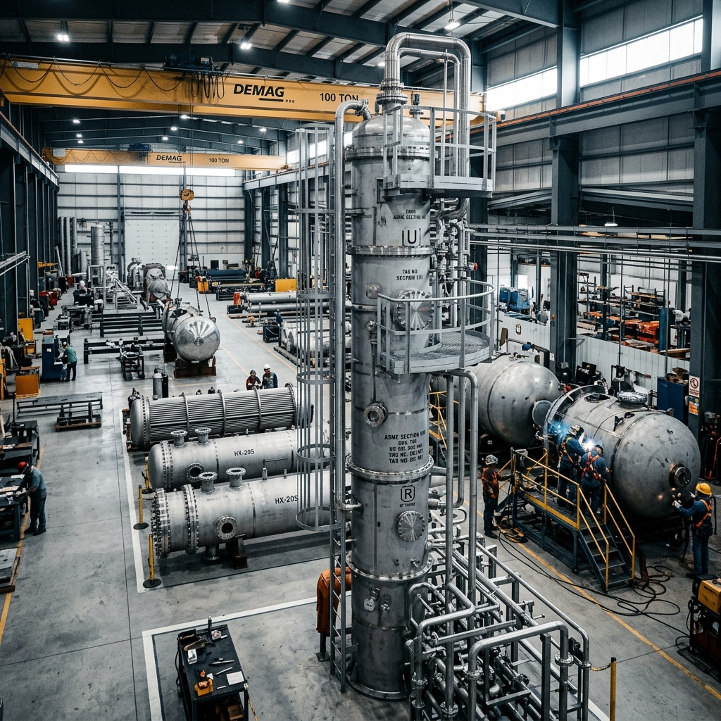 Heavy industrial fabrication shop