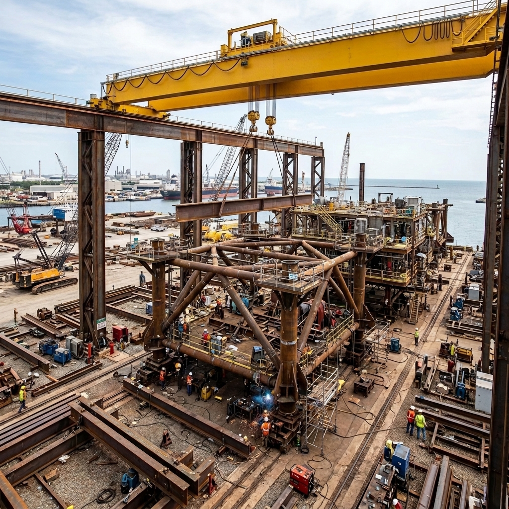 Heavy structural fabrication yard